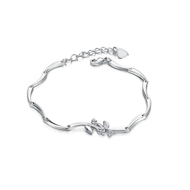 Pulsera De Titanio Con Baño De Platino Y Diamantes Para Mujer, Con Garantía De Calidad Y Cantidad. Pulsera De Titanio Con Baño De Platino Y Diamantes Para Mujer, Con Garantía De Calidad Y Cantidad.