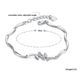 Pulsera De Titanio Con Baño De Platino Y Diamantes Para Mujer, Con Garantía De Calidad Y Cantidad.