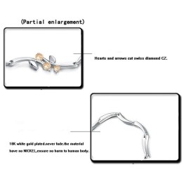 Pulsera De Titanio Con Baño De Platino Y Diamantes Para Mujer, Con Garantía De Calidad Y Cantidad.