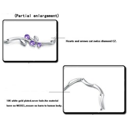 Pulsera De Titanio Con Baño De Platino Y Diamantes Para Mujer, Con Garantía De Calidad Y Cantidad.