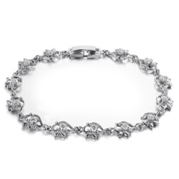 Pulsera De Titanio Con Baño De Platino Para Mujer De Renombre Mundial