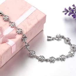 Pulsera De Titanio Con Baño De Platino Para Mujer De Renombre Mundial