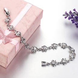 Pulsera De Titanio Con Baño De Platino Para Mujer De Renombre Mundial