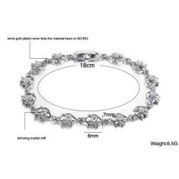 Pulsera De Titanio Con Baño De Platino Para Mujer De Renombre Mundial