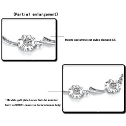 Pulsera De Titanio Con Baño De Platino Y Forma De Trébol Para Mujer, Duradera Y De Uso Prolongado.