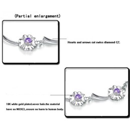 Pulsera De Titanio Con Baño De Platino Y Forma De Trébol Para Mujer, Duradera Y De Uso Prolongado.