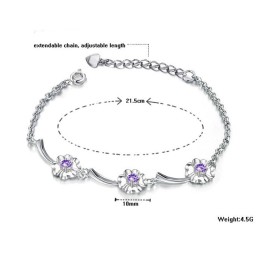 Pulsera De Titanio Con Baño De Platino Y Forma De Trébol Para Mujer, Duradera Y De Uso Prolongado.