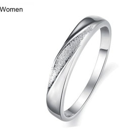 Anillo De Titanio Con Baño De Platino Exfoliante De Gran Variedad Para Amantes