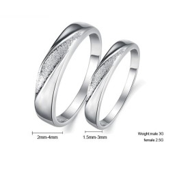 Anillo De Titanio Con Baño De Platino Exfoliante De Gran Variedad Para Amantes