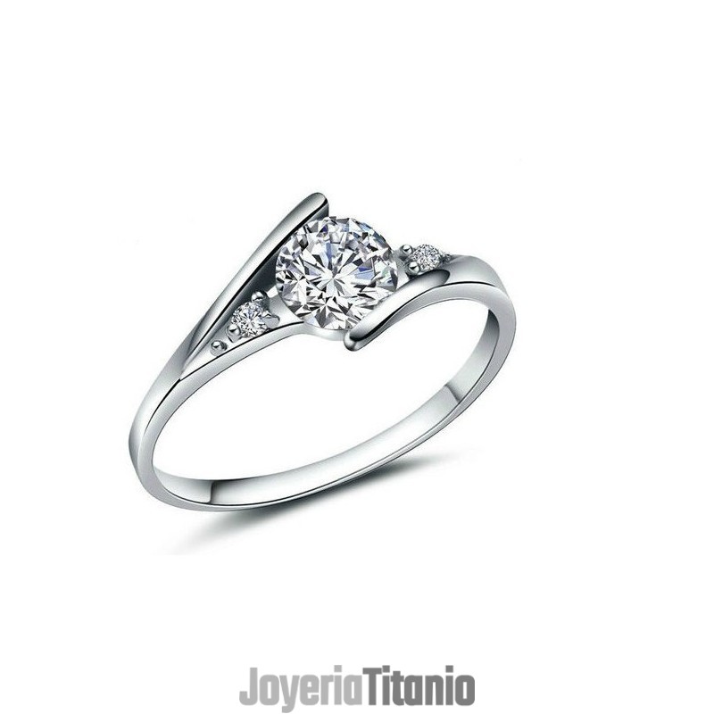 Anillo De Titanio Con Baño De Platino Para Mujer, Duradero Y De Uso Prolongado, Con Diamantes De Imitación. Anillo De Titanio Con Baño De Platino Para Mujer, Duradero Y De Uso Prolongado, Con Diamantes De Imitación.