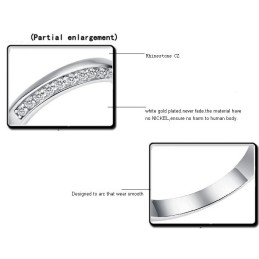 Anillo De Titanio Con Baño De Platino Y Diamantes De Imitación Para Mujer, De Renombre Mundial.