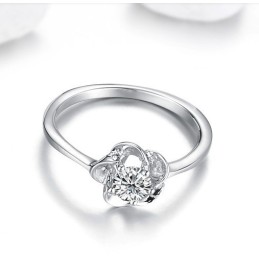 Anillo De Titanio Con Baño De Platino, La Reina De La Moda Femenina De Calidad