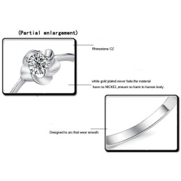 Anillo De Titanio Con Baño De Platino, La Reina De La Moda Femenina De Calidad