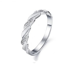 Anillo De Titanio Con Baño De Platino Para Hombre De Calidad Estable