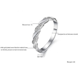 Anillo De Titanio Con Baño De Platino Para Hombre De Calidad Estable