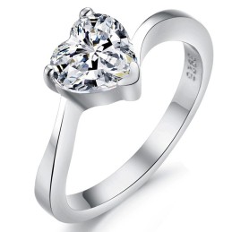 Anillo De Titanio Con Baño De Platino Y Diamantes De Imitación, Ideal Para Mujeres De Calidad.