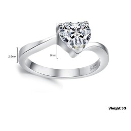 Anillo De Titanio Con Baño De Platino Y Diamantes De Imitación, Ideal Para Mujeres De Calidad.