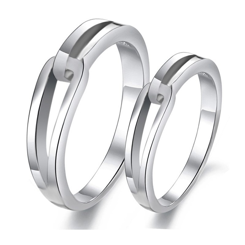 Anillo De Titanio Con Baño De Platino Para Amantes, Con Calidad Y Cantidad Garantizadas