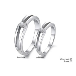 Anillo De Titanio Con Baño De Platino Para Amantes, Con Calidad Y Cantidad Garantizadas