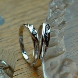 Anillo De Titanio Con Baño De Platino De Alta Calidad Para Amantes