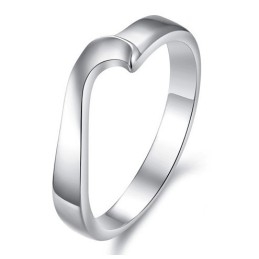 Anillo De Titanio Con Baño De Platino De Calidad Para Amantes.