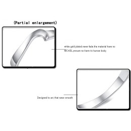 Anillo De Titanio Con Baño De Platino De Calidad Para Amantes.