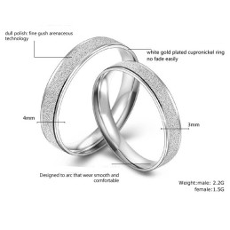 Anillo De Titanio Con Baño De Platino Y Perla Fácil De Usar Para Amantes