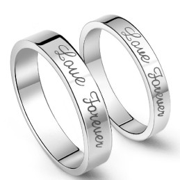 Anillo De Titanio Con Baño De Platino De Calidad Superior Para Amantes.
