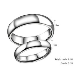 Anillo De Cerámica De Tungsteno Conciso De Alta Calidad Para Amantes