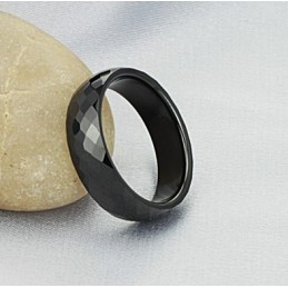 Anillo De Cerámica De Tungsteno Negro De Excelente Calidad