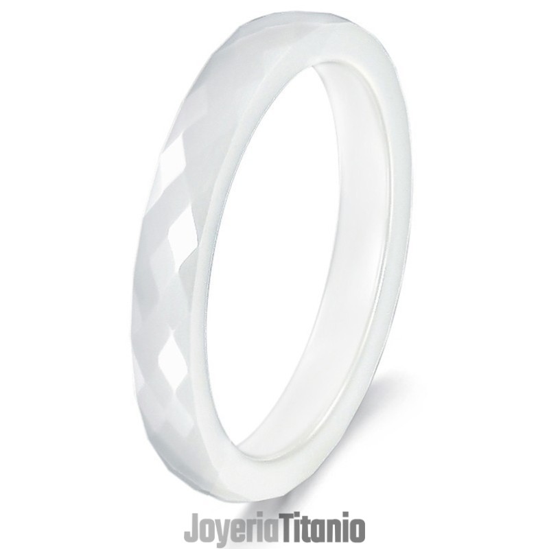 Anillo De Cerámica De Tungsteno Para Mujer "To Have A Long Story"