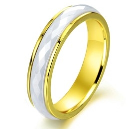 Anillo De Cerámica De Tungsteno Con Rombos De Gran Variedad