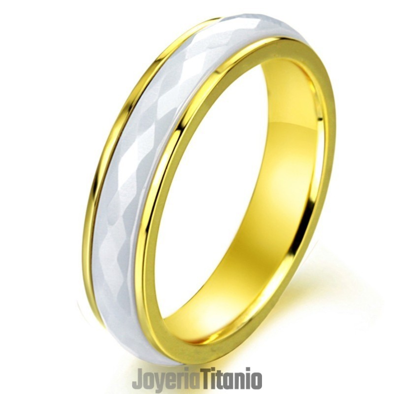 Anillo De Cerámica De Tungsteno Con Rombos De Gran Variedad