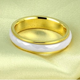 Anillo De Cerámica De Tungsteno Con Rombos De Gran Variedad