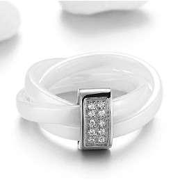 Conocido Por Su Excelente Calidad De Anillo De Cerámica De Tungsteno Con Diamantes De Imitación