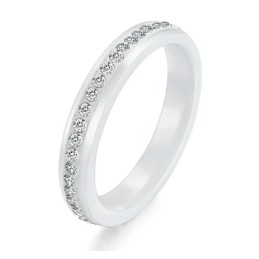 Anillo De Cerámica De Tungsteno Para Mujer De Excelente Calidad