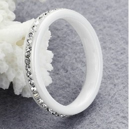 Anillo De Cerámica De Tungsteno Para Mujer De Excelente Calidad