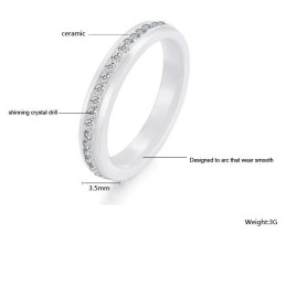 Anillo De Cerámica De Tungsteno Para Mujer De Excelente Calidad