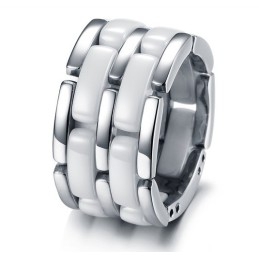 Anillo De Cerámica De Tungsteno Blanco Y Negro Con Calidad Y Cantidad Garantizadas