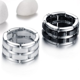 Anillo De Cerámica De Tungsteno Blanco Y Negro Con Calidad Y Cantidad Garantizadas