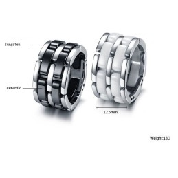 Anillo De Cerámica De Tungsteno Blanco Y Negro Con Calidad Y Cantidad Garantizadas