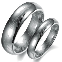 Anillo De Cerámica De Tungsteno Y Plata Con Calidad Y Cantidad Garantizadas Para Amantes.