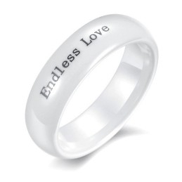 Anillo De Cerámica De Tungsteno Conciso De Alta Calidad Para Amantes
