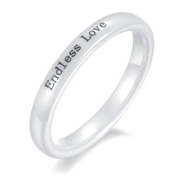Anillo De Cerámica De Tungsteno Conciso De Alta Calidad Para Amantes