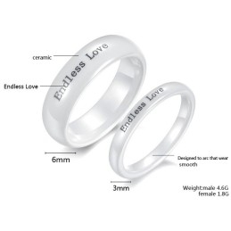 Anillo De Cerámica De Tungsteno Conciso De Alta Calidad Para Amantes