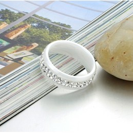 Anillo De Cerámica De Tungsteno Con Diamantes De Imitación, La Reina De La Calidad