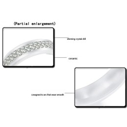 Anillo De Cerámica De Tungsteno Con Diamantes De Imitación, La Reina De La Calidad