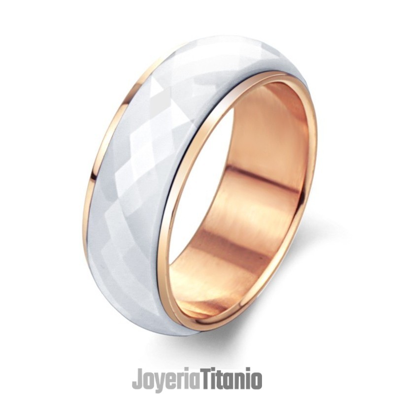 Anillo De Cerámica De Tungsteno Blanco De Calidad Estable