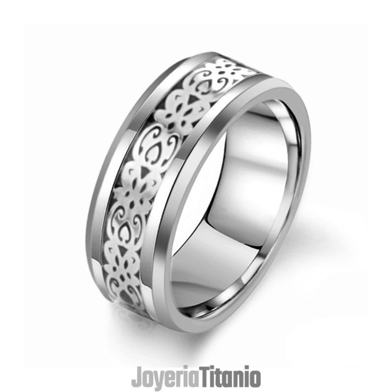 Anillo De Cerámica De Tungsteno Blanco Para Hombre, La Reina De La Calidad
