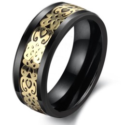 Anillo De Cerámica De Tungsteno Negro De La Reina De La Calidad